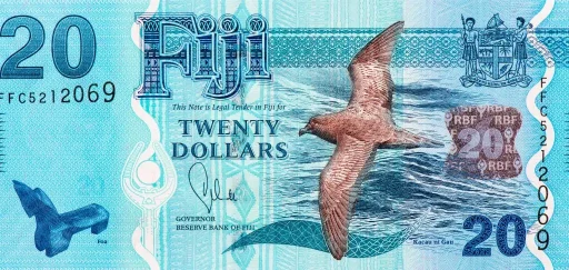 Fiji Petrel is depicted on the country’s $20 bill. © Prachaya Roekdeethaweesab/Shutterstock